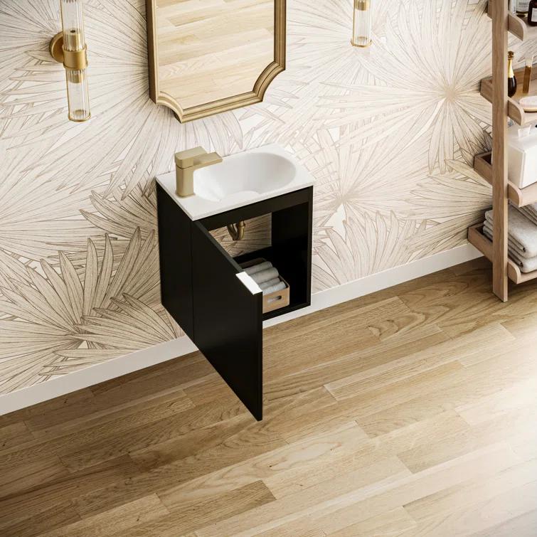 Valencia 20" Wall Mount Single Sink Bathroom Vanity with Top and Sink (Faucet Not Included)