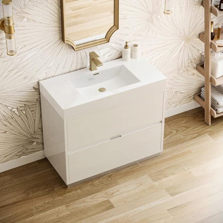 Valencia 40" Freestanding Single Sink Bathroom Vanity with Top and Sink (Faucet Not Included)