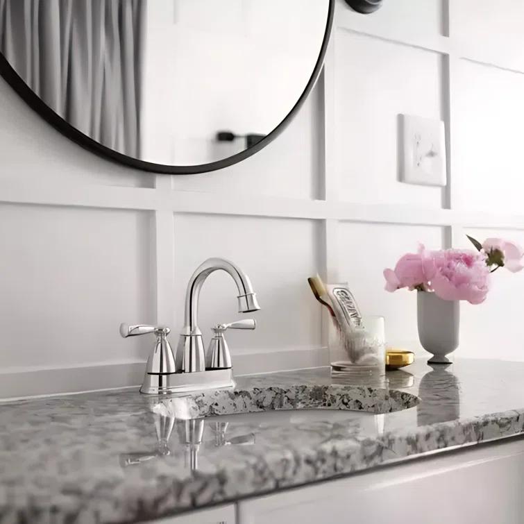 Moen Banbury 4-in Centerset 2-Handle Bathroom Faucet in Chrome