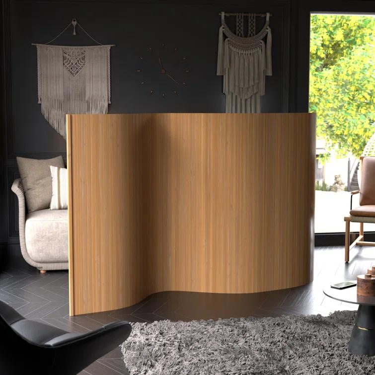 4 ft. Short Bamboo Wave Screen - Natural