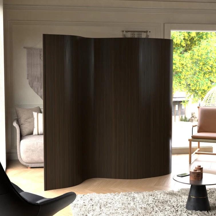 6 ft. Tall Bamboo Wave Screen - Dark Mocha