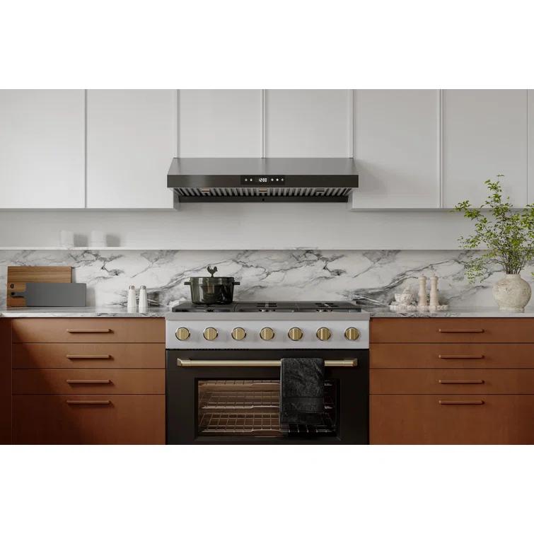 Hauslane Hauslane Range Hood 30 Inch - Under Cabinet Range Hood 30" Stainless Steel Kitchen Hood, Vent Hood 30 Inches, Stove Vent Hood for Kitchen, Vent Hoods 30 Inch with LED - Chef Series PS18 UC-PS18BSS-36
