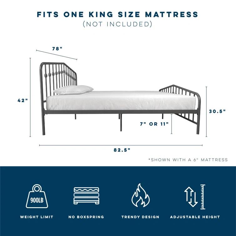 Novogratz Bushwick Metal Platform Bed