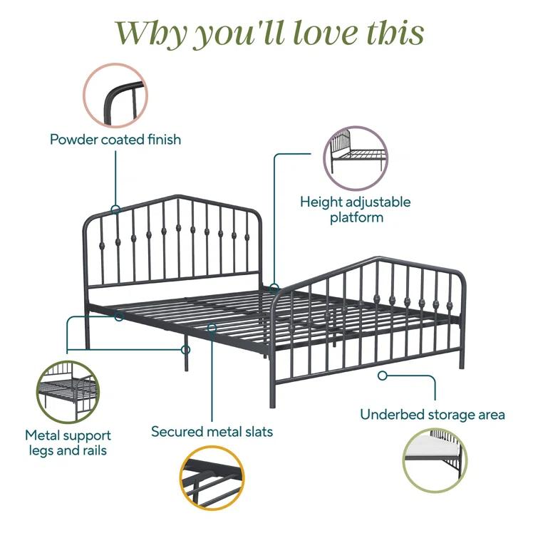 Bushwick Metal Platform Bed