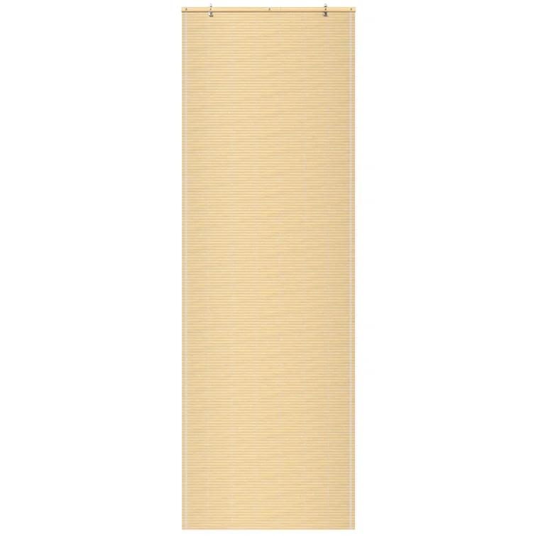 Oriental Furniture Cordless Light Filtering Bamboo Roman Window Shades, Beige, 2" x 24"