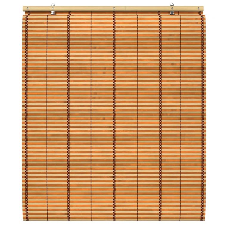 Burnt Bamboo Cordless Window Shade - Two-tone Honey 24" W