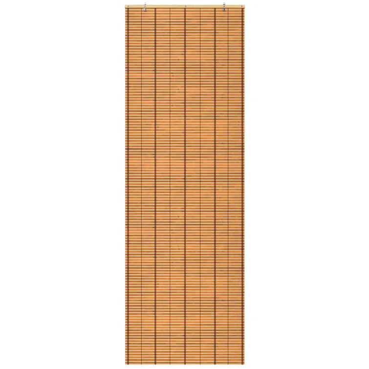 Burnt Bamboo Cordless Window Shade - Two-tone Honey 24" W