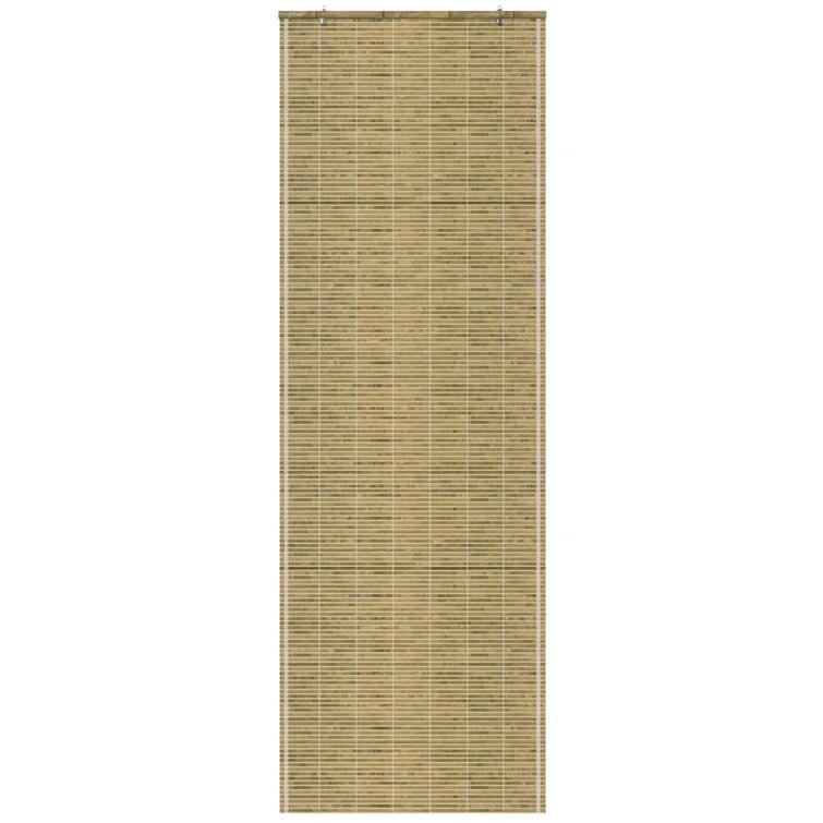 Oriental Furniture Cordless Light Filtering Bamboo Roman Window Shades, Beige, 2" x 24"