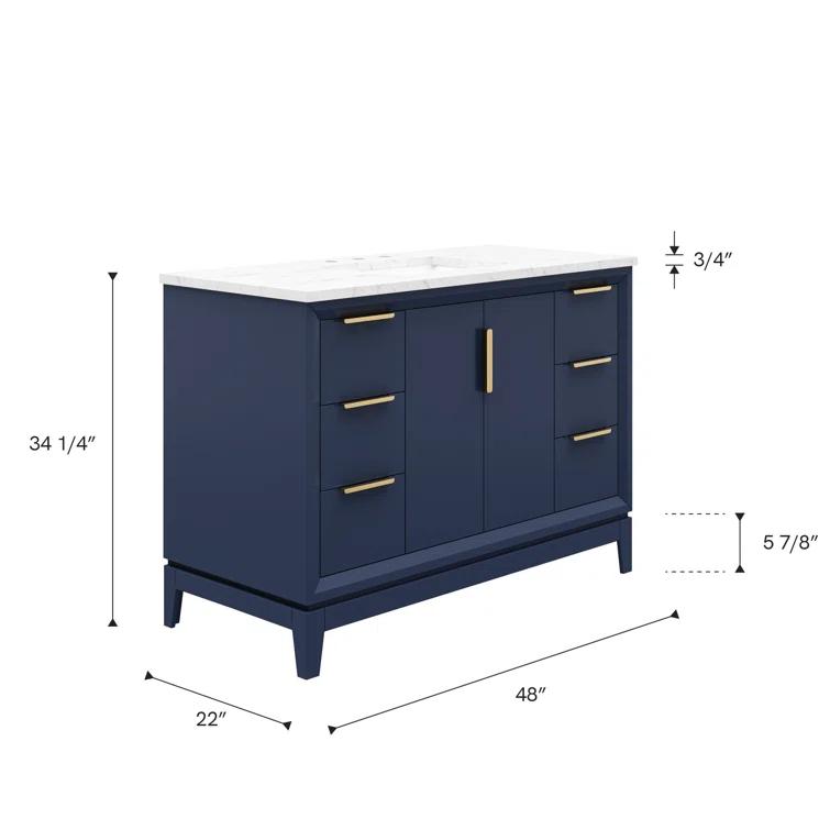 Water Creation Elizabeth 48" Single Bathroom Vanity Set with Faucet & Reviews | Perigold