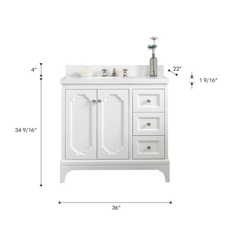 Willa Arlo™ Interiors Bernardo 36'' Single Bathroom Vanity with Stone Top