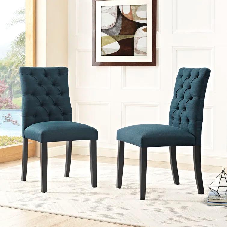 Modway Duchess Button Tufted Fabric Dining Chair