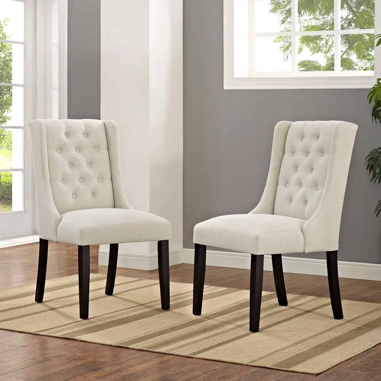 Modway Baronet Button Tufted Fabric Dining Chair