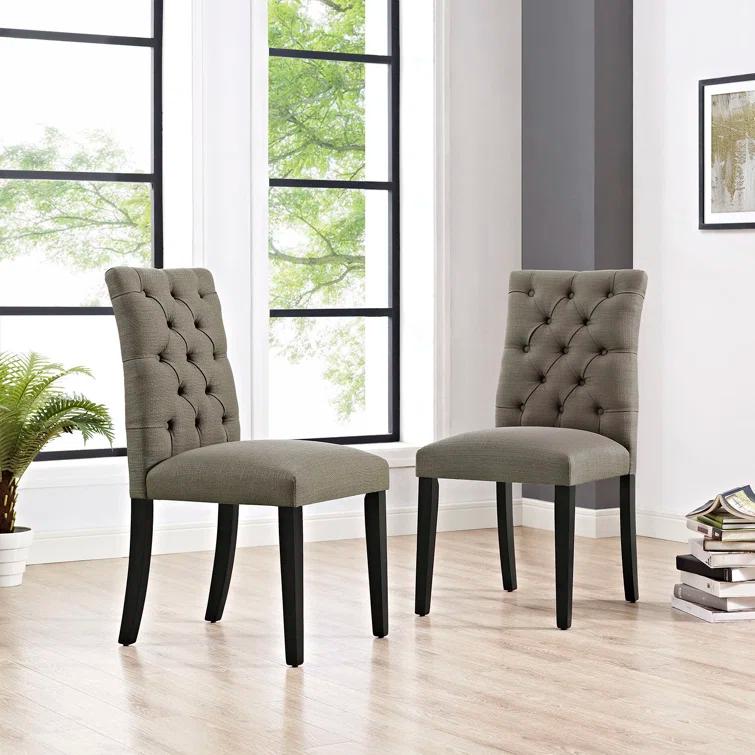 Modway Duchess Button Tufted Fabric Dining Chair
