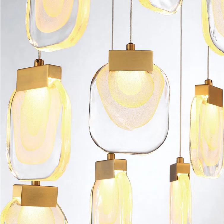 31 - Light Dimmable LED Round / Oval Chandelier