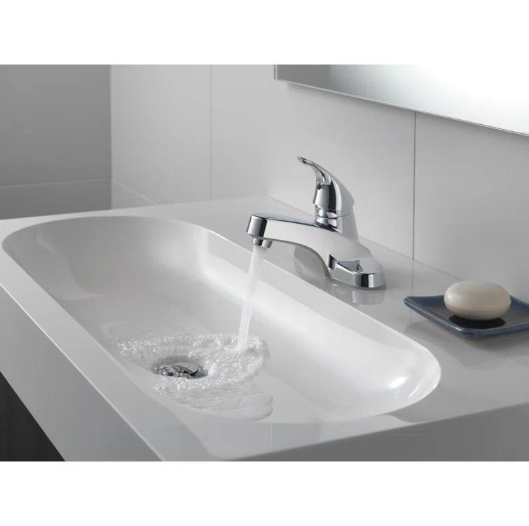 Core Centerset Bathroom Faucet with Drain Assembly, 2-handle Bathroom Sink Faucet