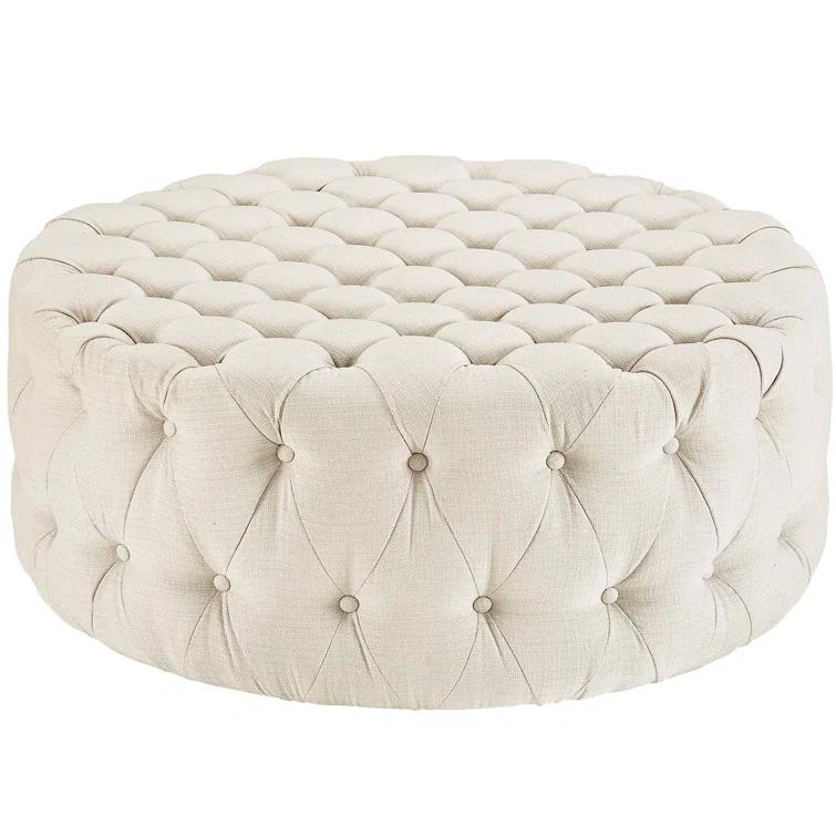 Modway Copper Grove Harrison Blue Amour Fabric Ottoman