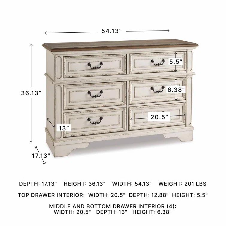 Hayley 54.13'' W 6 - Drawer Dresser