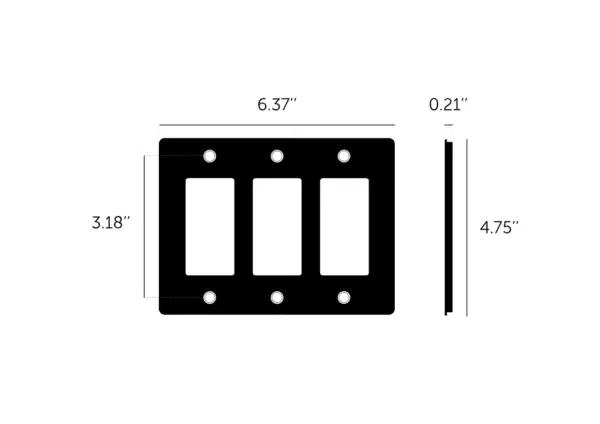 Buster + Punch Buildings & Architecture 3 - Gang Blank Standard Combination Wall Plate