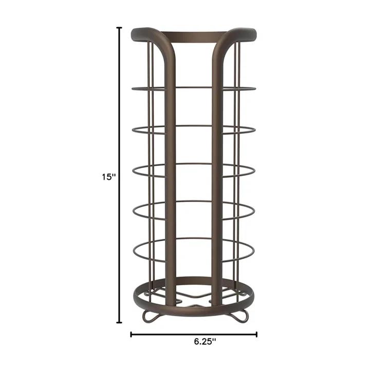 BROOKSTONE, Bronze Toilet Paper Holder, Freestanding Bathroom Tissue Organizer, Minimalistic Storage Solution, Modern & Stylish Design [Holds MEGA Rolls]
