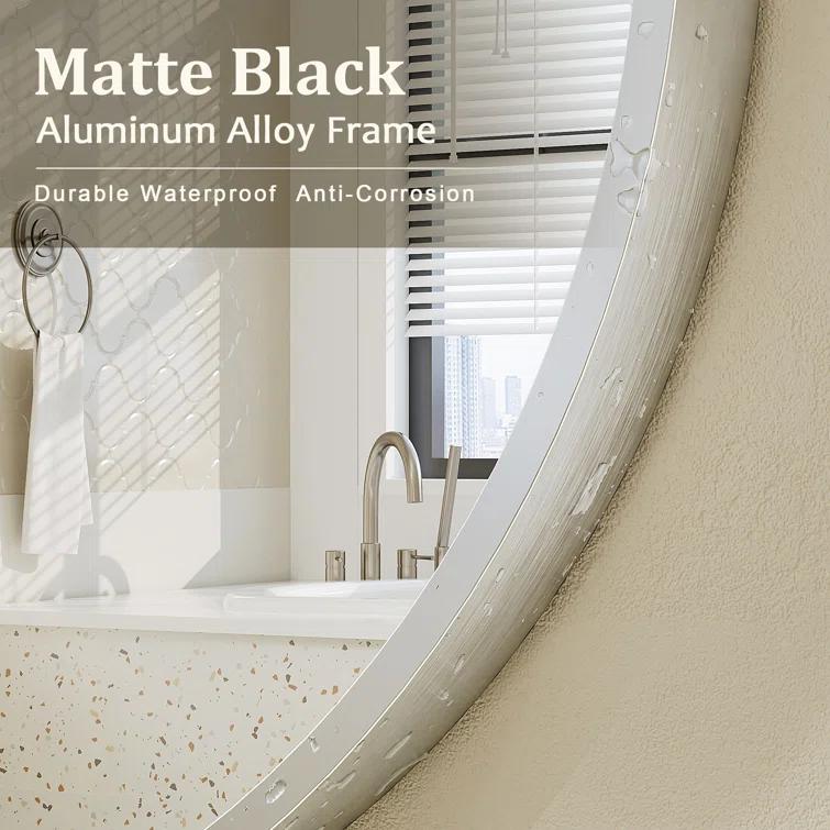 Amara Round High Quality Aluminum Alloy Framed French Cleat Mounted Wall Decor Bathroom Vanity Mirror with 5-Year Warranty