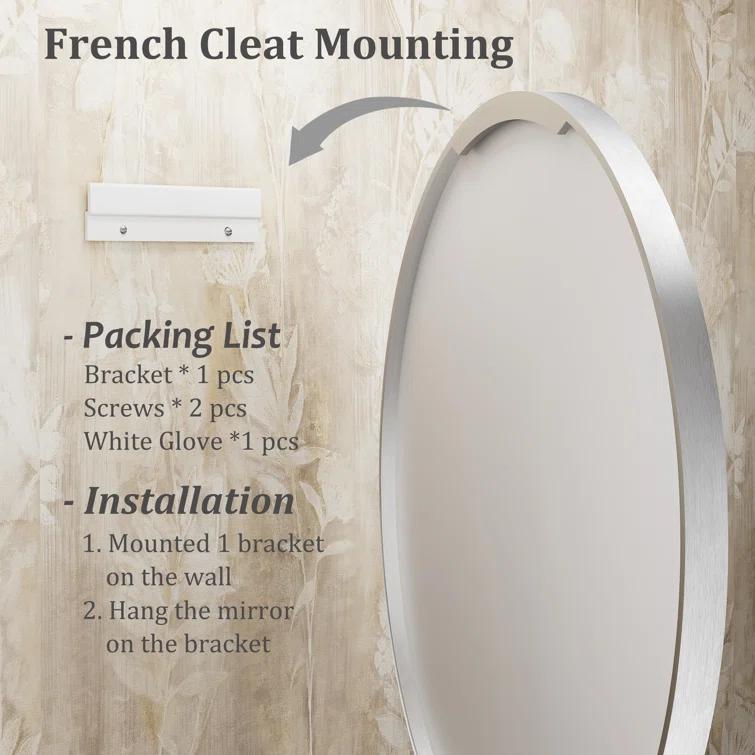 Amara Round High Quality Aluminum Alloy Framed French Cleat Mounted Wall Decor Bathroom Vanity Mirror with 5-Year Warranty