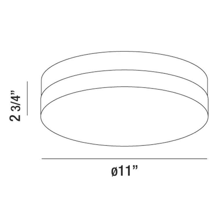 koss LED Flushmount - Large, Chrome, 1-Light