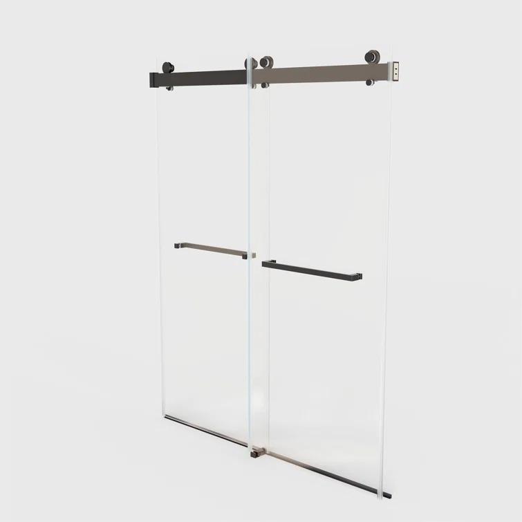 Ceballos 56-60 Inches W *76 Inches H Frameless Double Sliding Soft-Close Shower Door LNNMTB-W1552S00005