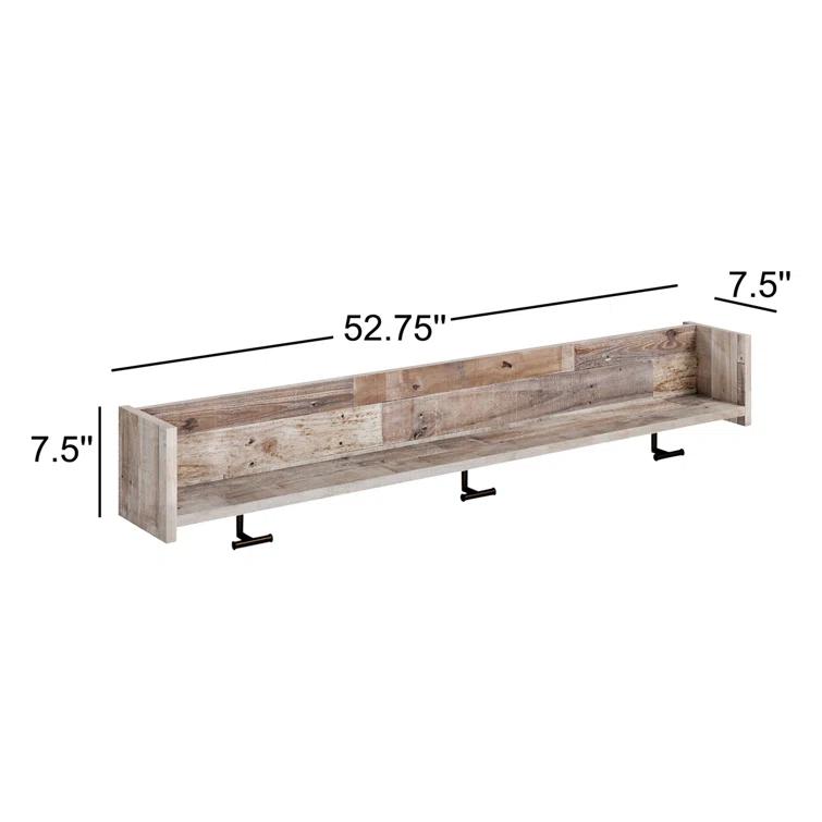 Manuel Wall 3 - Hook Wall Mounted Coat Rack