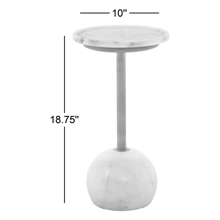 Nicholas Side Table - White Marble