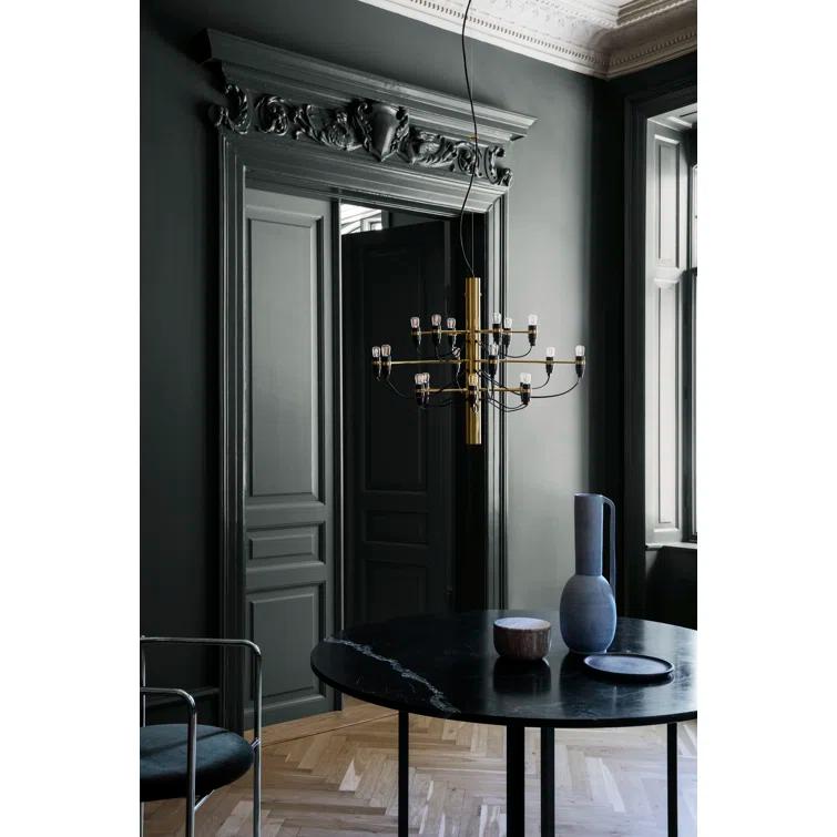 Gino Sarfatti Inspired Brass 50-Light Mid-Century Modern Chandelier