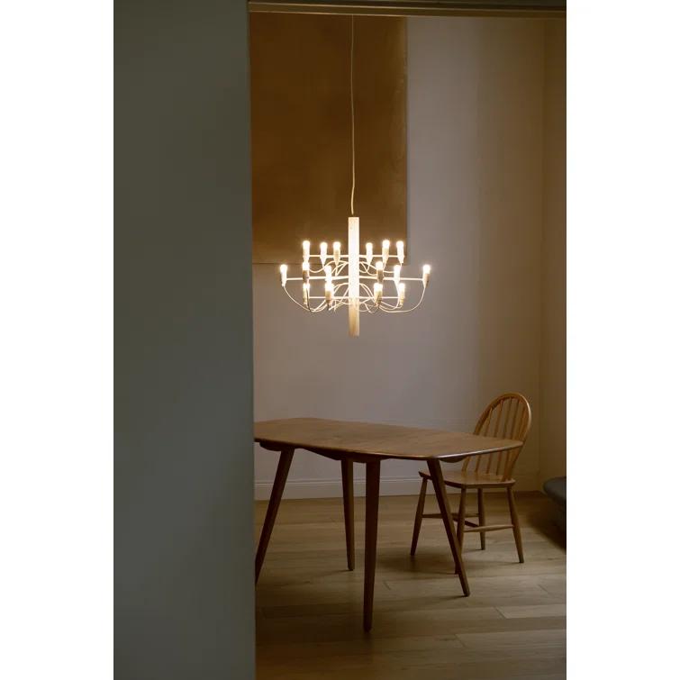 Gino Sarfatti Inspired Brass 50-Light Mid-Century Modern Chandelier