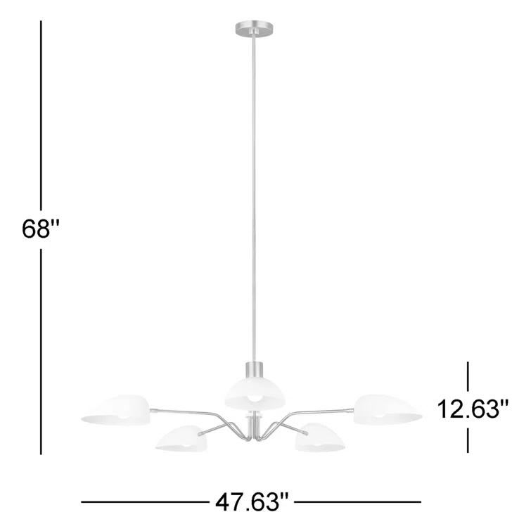 Midnight Black Steel 5-Light Sputnik Chandelier