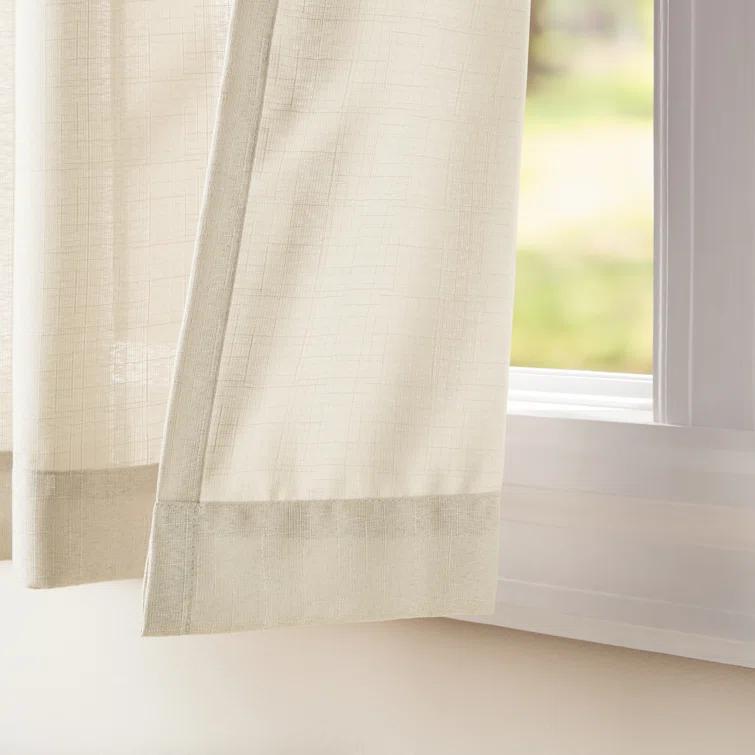 Loha GT Aaliyah Solid Color Semi-Sheer Grommet Curtain Panels