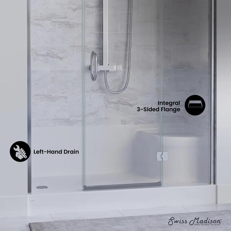 Aquatique 60" x 32" Single Threshold Shower Base