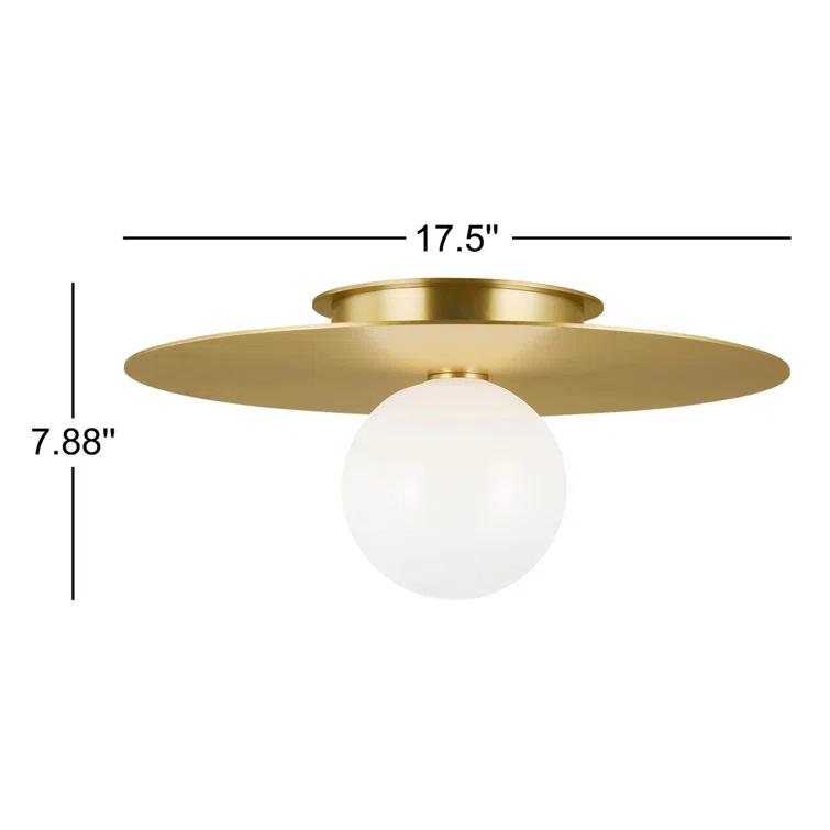 Nodes Flush Mount Light by Kelly Wearstler - Burnished Brass / 17.5"Dia