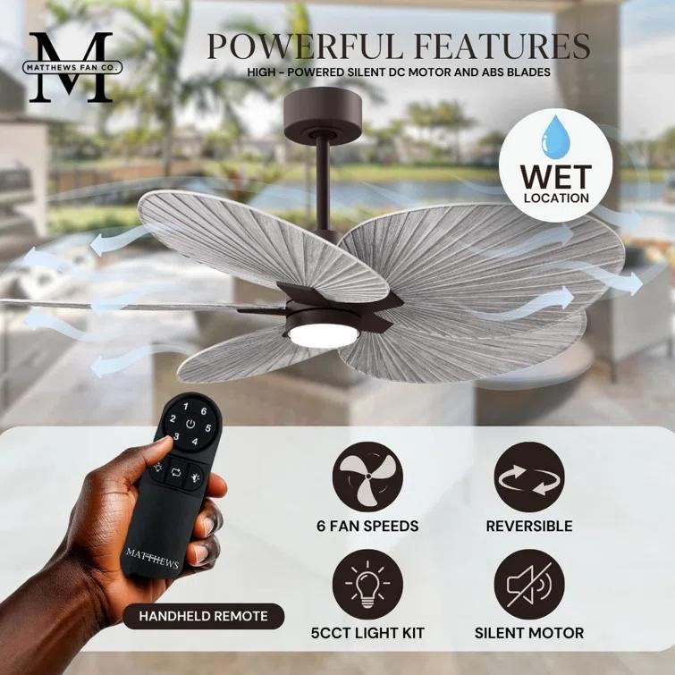Matthews Fan Company Alessandra - Five Blade Ceiling Fan - Integrated LED