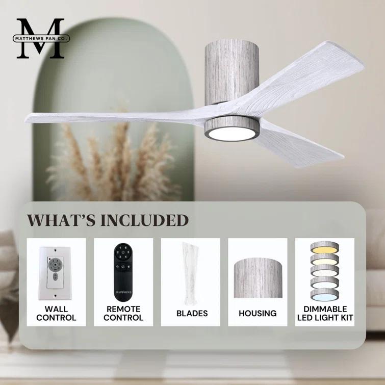 Olivier 3 Blade Ceiling Fan with LED Light Kit