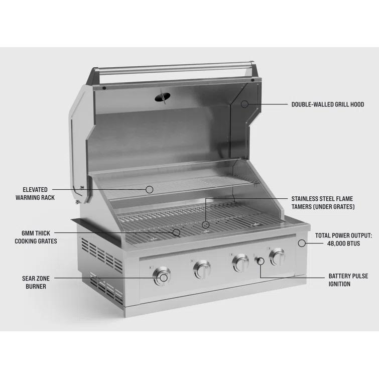 Outdoor Kitchen Performance Grill in Stainless Steel