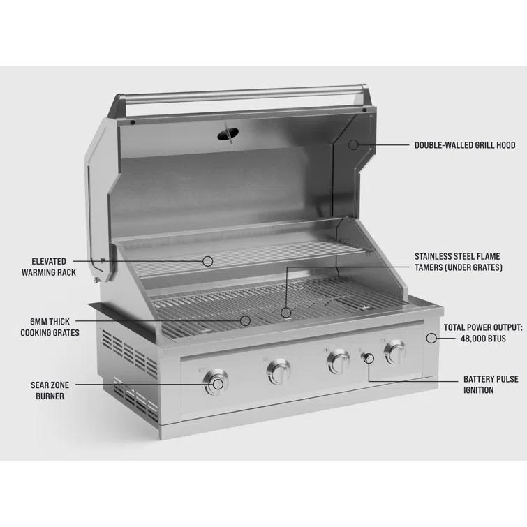 Outdoor Kitchen Performance Grill in Stainless Steel