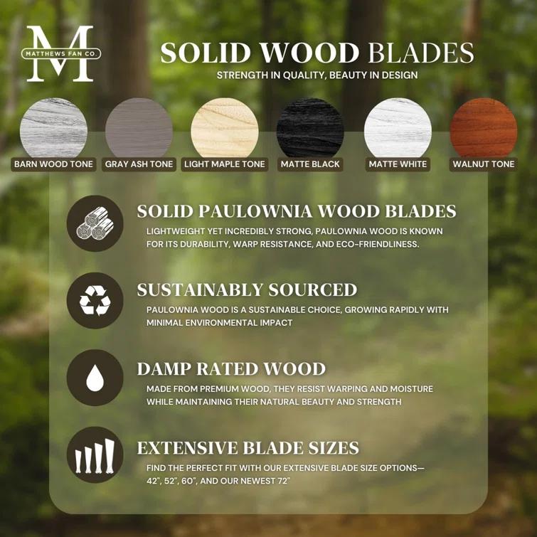 Matthews Fan Company Irene 3 - Blade Propeller Ceiling Fan