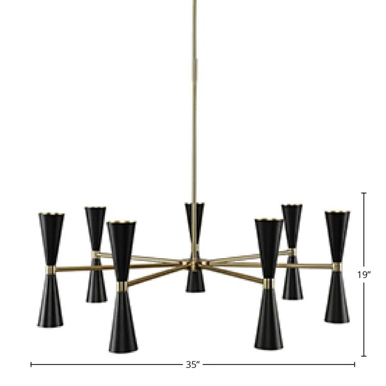 Milo 14 - Light Iron Dimmable Sputnik Sphere Chandelier