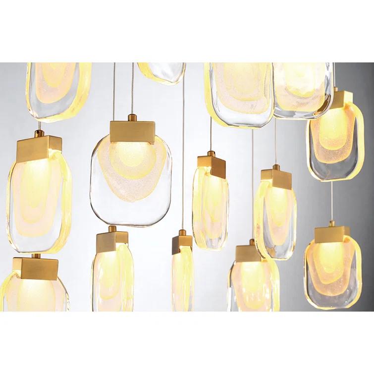 31 - Light Dimmable LED Round / Oval Chandelier