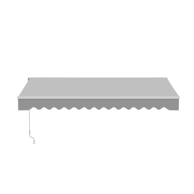 ALEKO Motorized Retractable Outdoor Awning with White Frame