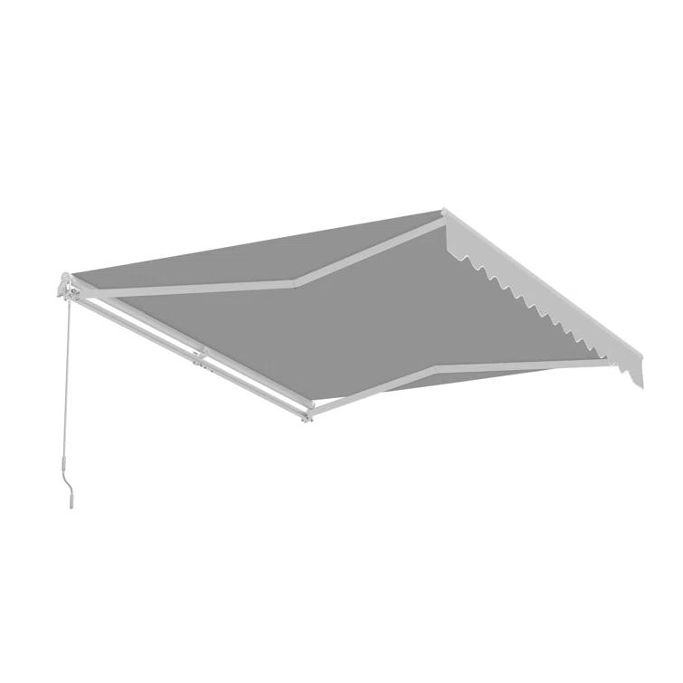 ALEKO Motorized Retractable Outdoor Awning with White Frame