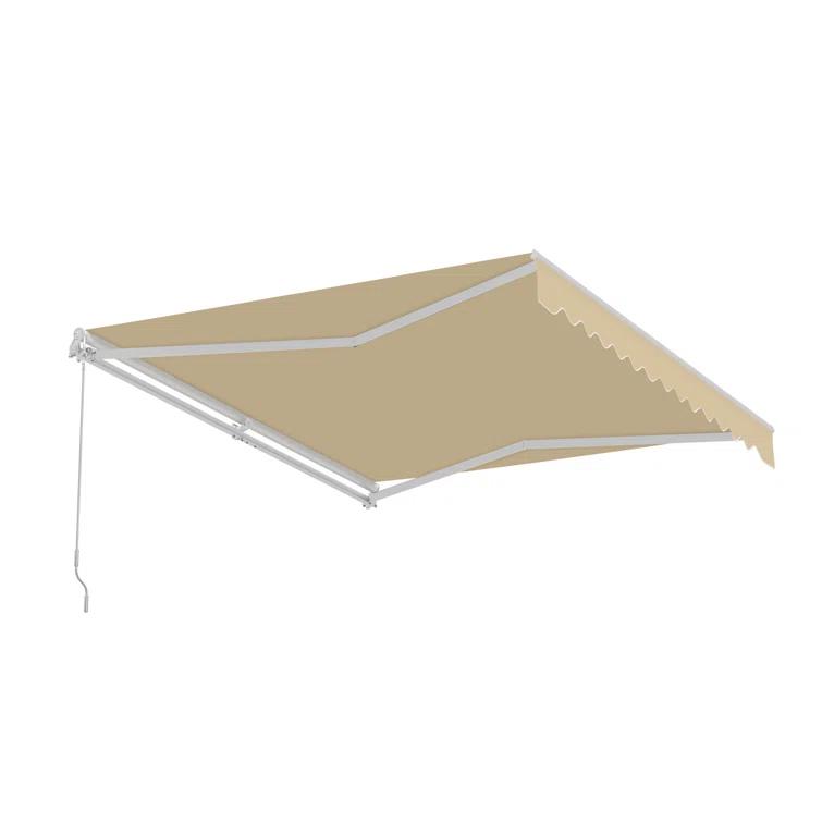 Retractable Patio Awning - White Frame
