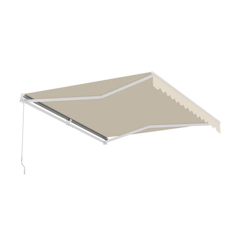 ALEKO ALEKO Motorized Retractable Outdoor Awning with White Frame