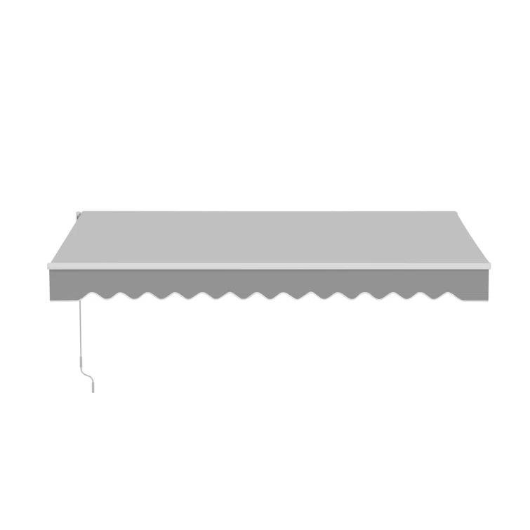 ALEKO Motorized Retractable Outdoor Awning with White Frame