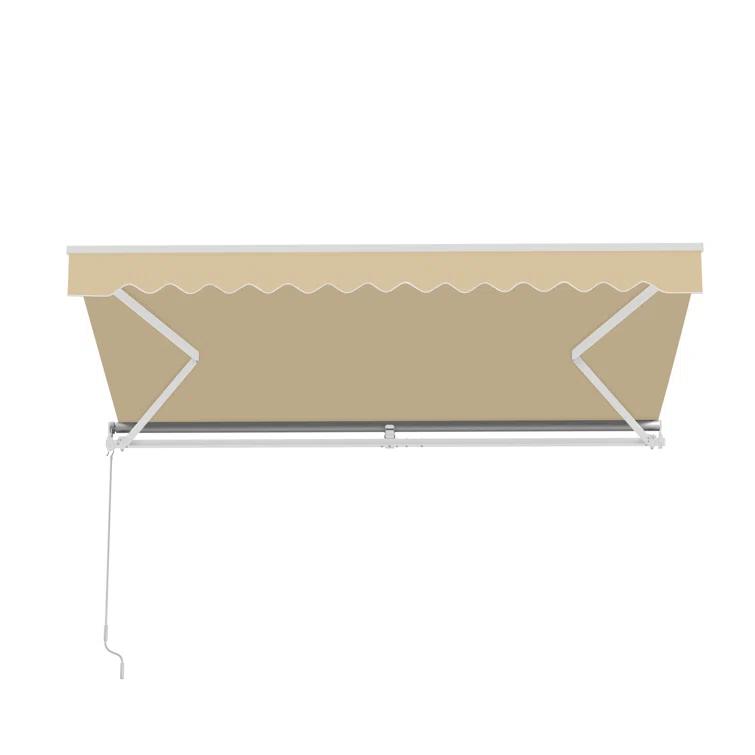 Retractable Patio Awning - White Frame