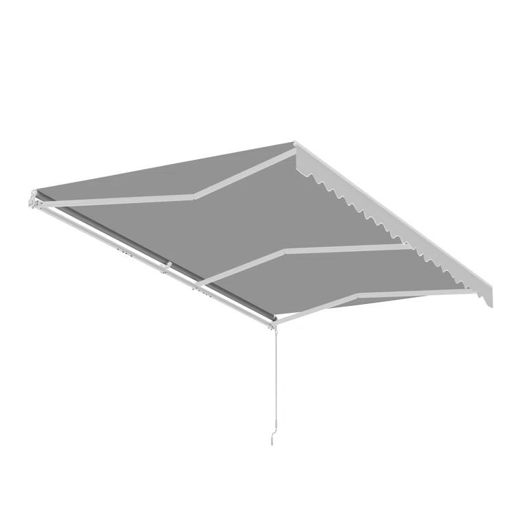 ALEKO ALEKO Motorized Retractable Outdoor Awning with White Frame