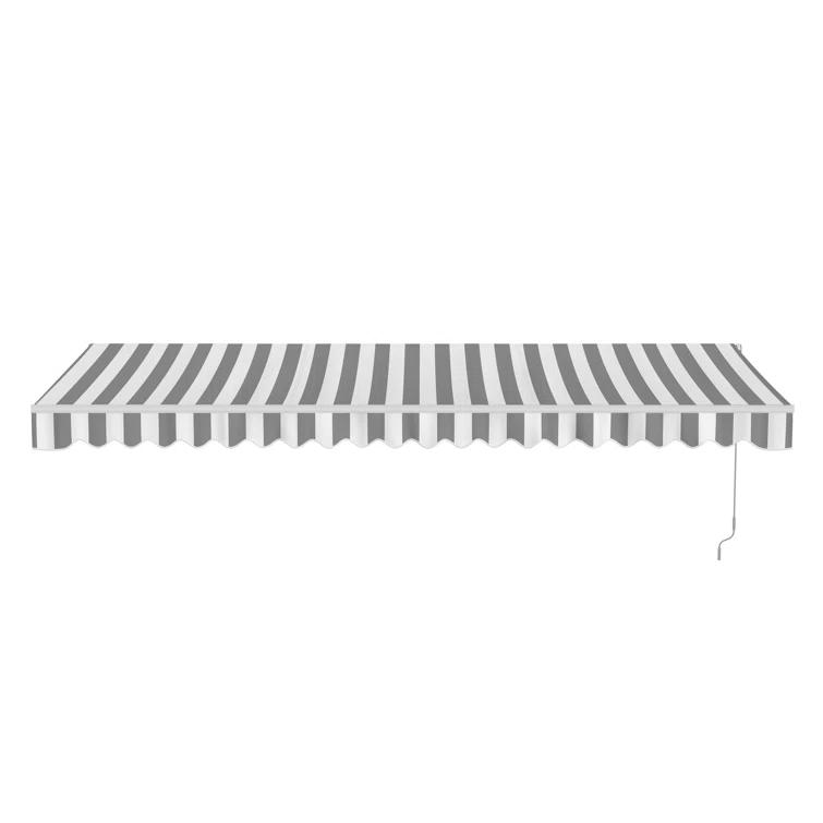 ALEKO Motorized Retractable Outdoor Awning with White Frame